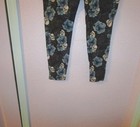 Torrid Skull Pants Size 1X Pull On Stretch Ponte Pixie Whimsigoth Dark Floral — photo 9