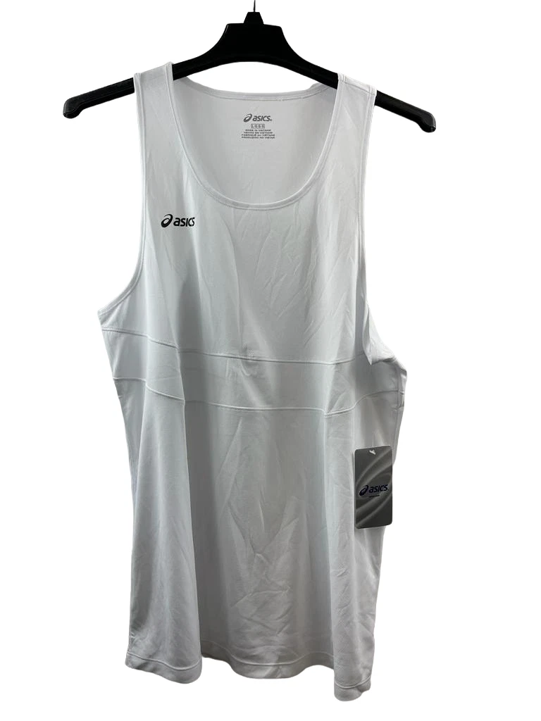 ASICS Mens Break Through Singlet White White Large eBay
