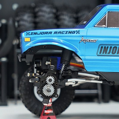 Boîtier de transmission en aluminium INJORA avec support moteur et couvercle pour Losi Micro-B 1/24