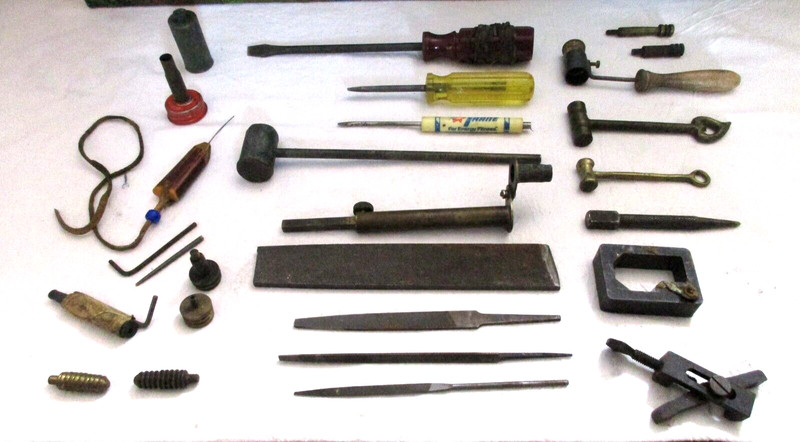 Vintage Rifle and Shotgun reloading tools ~ Misc. Black Powder Items ~ 27 Pieces