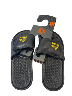Hausschuhe Kleine Jungen RBX Komfort Aktiv Sandalen Zehentrenner Schwarz/Gelb