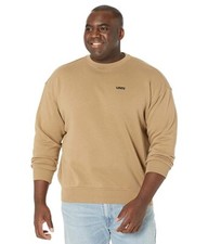 Levi's Fleece Top Mens Brown Relaxed fit Crewneck Long Sleeves Sweatshirt 5XL