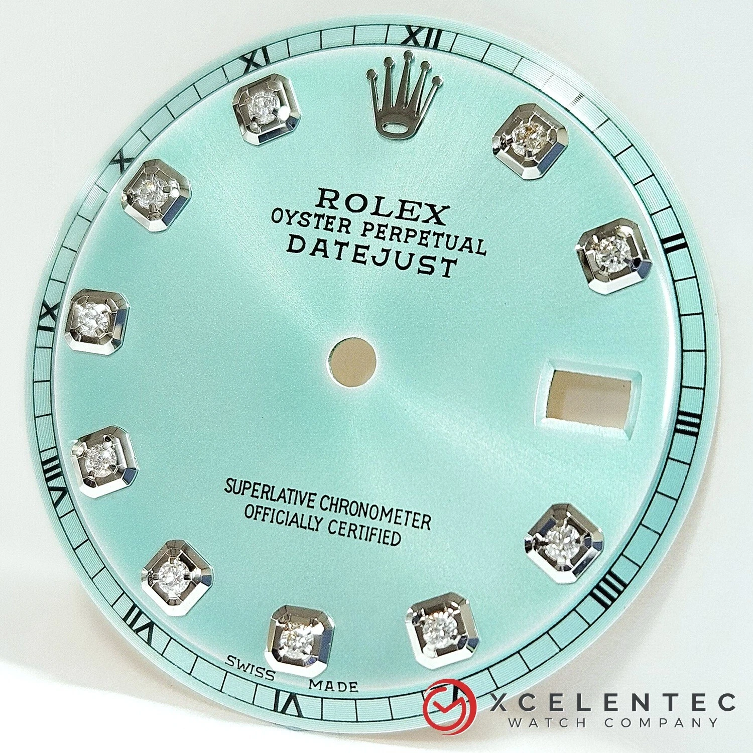 Rolex Datejust 36mm Custom Ice Blue Diamond Dial Roman Track for Ref. 1601 16014