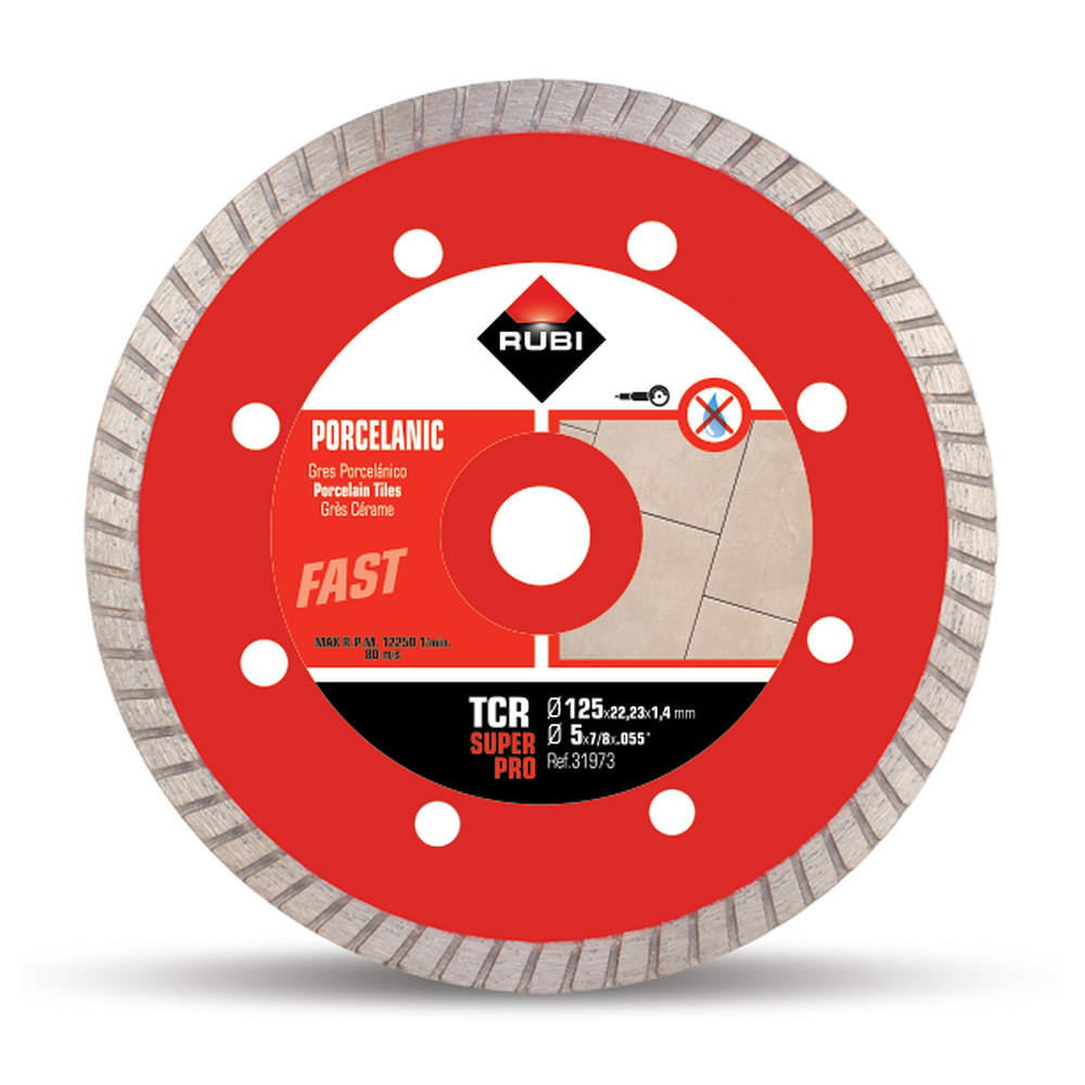 Rubi TCR 125mm - Porcelain Diamond Blade - Super Pro - 31973