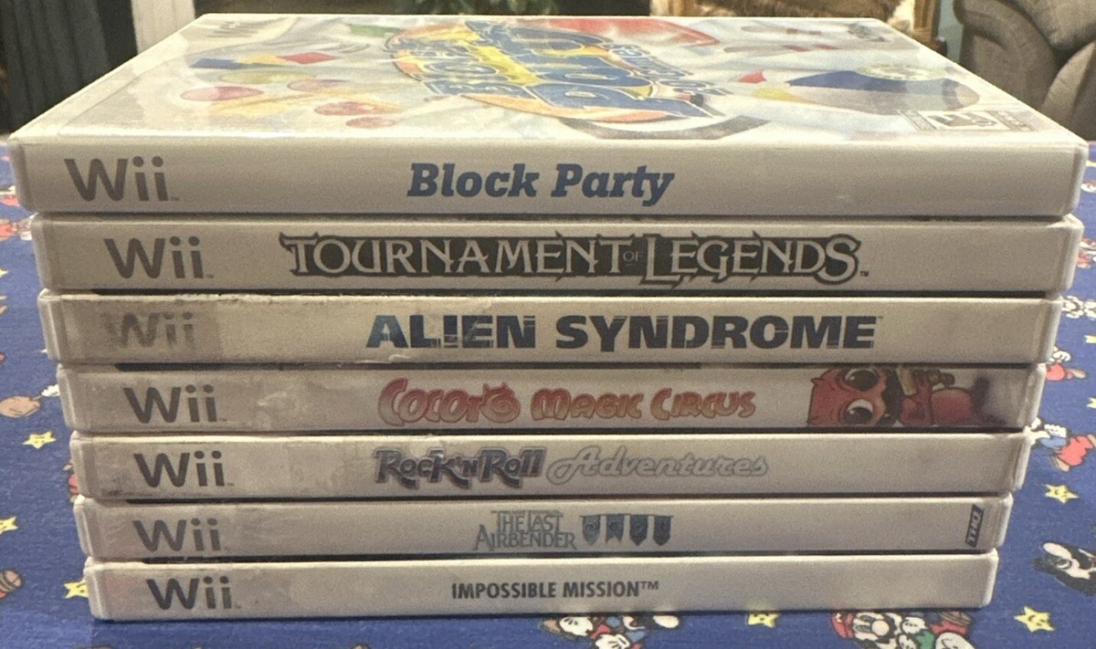 Lot Of 7 NES Nintendo Wii Games Complete CIB Manuals All