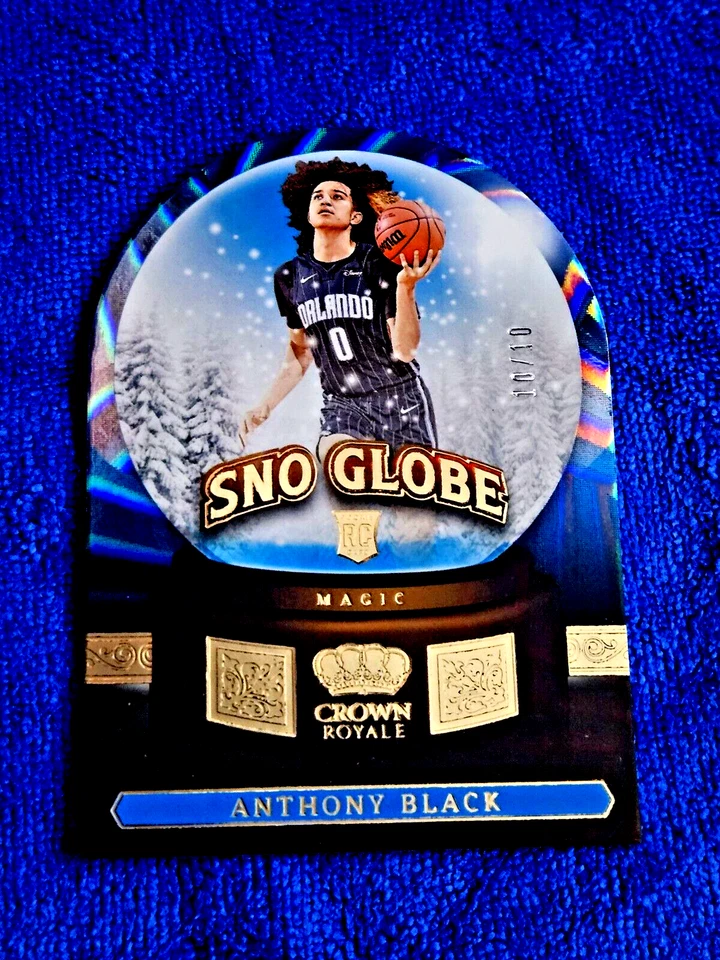 2023-24 Panini Crown Royale Sno Globe /10 Anthony Black Rookie Die-Cut RC #11 💙 - Image 3 of 4