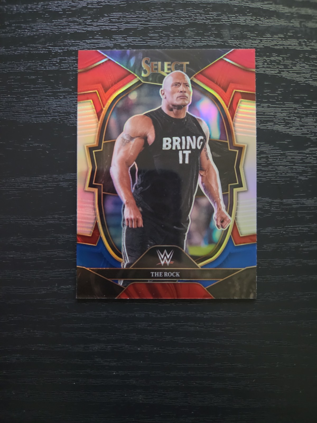 2023 WWE Select Red & Blue Prizm Card #31 The Rock