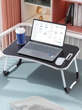 CROWNSHOP Laptop Table, 60 X 40 X 28cm Bed Table, lap table bed desk | Bed Desk 