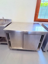 Bancone armadiato Silko in acciaio inox