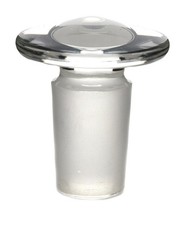 EISCO Stopper - Flat Head, Solid Cone, Made of Borosilicate Glass, Size 19/26
