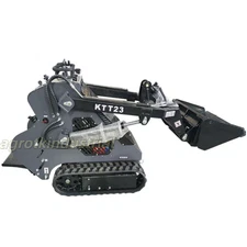 AGT 1 Ton Mini Skid Steer Stand On Tracked Loader 23 HP RATO Engine 739cc 2 Pump