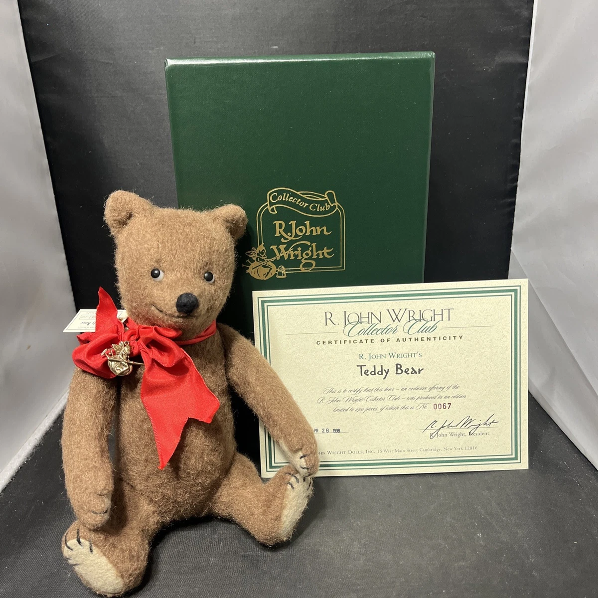R. John Wright Silly Old Bear '98/99クラブ R John Wright Teddy Bear Collectors Club Limited Edition Alpaca