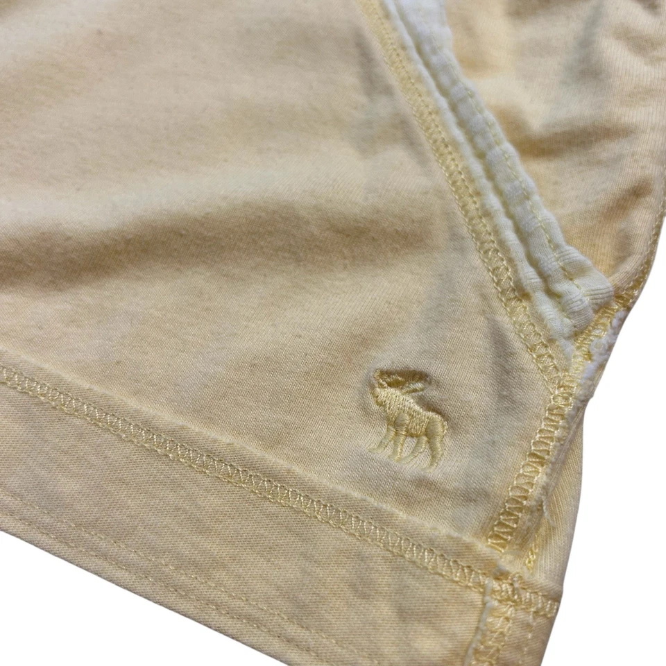 Y2K Abercrombie & Fitch Micro Mini Romper Feminino Médio Amarelo Manteiga RARO - Imagem 2 de 4