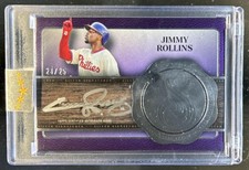 2025 Topps Five Star Jimmy Rollins Silver Signature Purple Auto #/25 Phillies