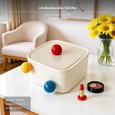 ABS-Make-up-Organizer, Schreibtisch-Aufbewahrungsbox, Dopamin-Design, Trennwand