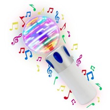 Musical Light Up Wand - Sensory Lights for Autistic Medium, White and Blue