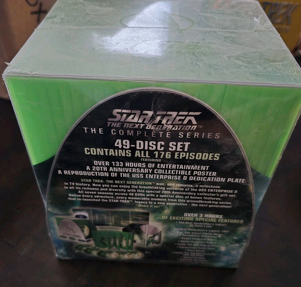 STAR TREK NEXT GENERATION COMPLETE SERIES 20th Anniversary 49 DISC Box Set NEW - Image 3 of 4