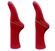 3 Pairs Mens Red Cotton Socks Size Uk 6-11 Eur 39-45 Premium