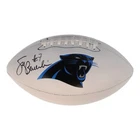 Steve Beuerlein Signed Panthers Franklin White Logo Football - (SCHWARTZ COA)
