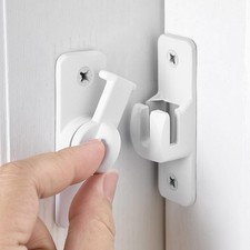 Matte White 90/180  Sliding Door Latches  Aluminum Alloy Cabinet Lock