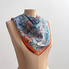 Vintage Vera Neumann Silk Scarf  Square Hand Marbled Missoni Vibe 1970s Japan