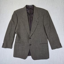 MANI GIORGIO ARMANI Blazer Jacket 100 Wool Brown Patterned Men Size 42R
