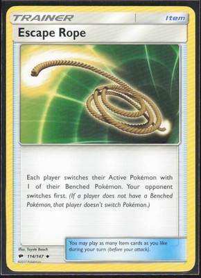 2017 Sun & Moon - Burning Shadows Escape Rope Uncommon #114