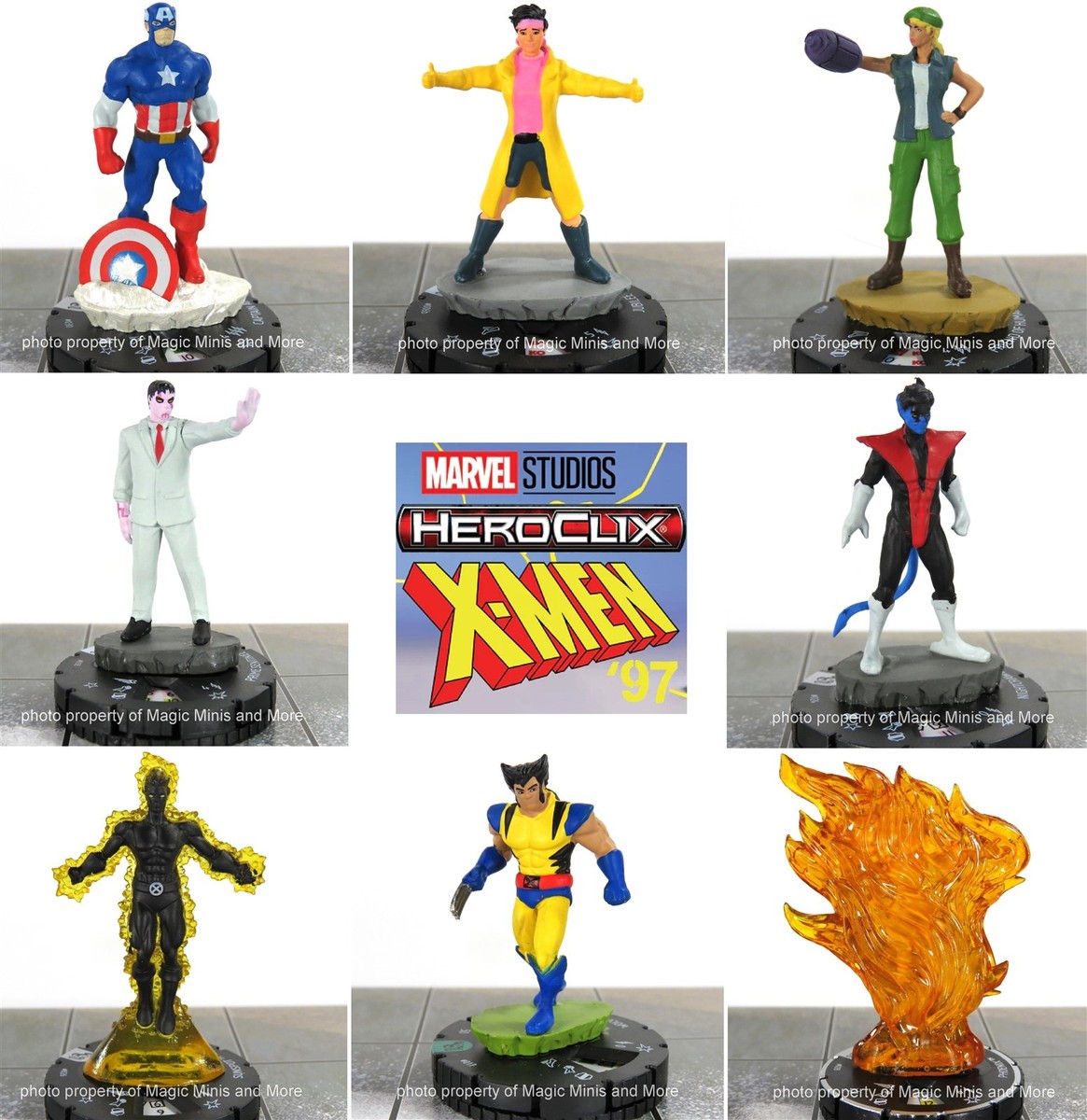 CUR X-Men '97 HeroClix SET Phoenix Nightcrawler Wolverine Bishop