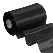 4 Inches x 22 Yards Satin Ribbon Roll Gift Wrapping Ribbon, Black