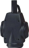 Abl 3-Fach Gummi Kupplung Schuko Schwarz 16A 250V Modell 1473190 Vollgummi