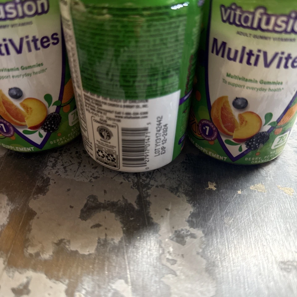 Vitafusion MultiVites MultiVitamin Gummies Berry, Peach, Orange 3 Pk Check Bb - Image 2 of 2