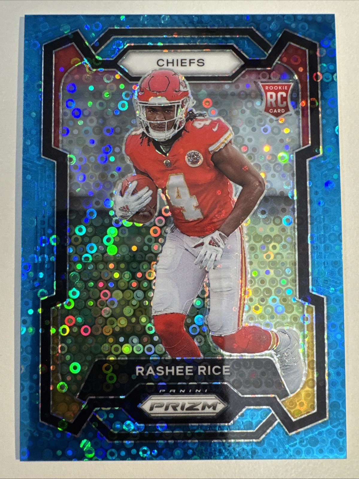 2023 Panini Prizm Rashee Rice Blue No Huddle Disco Prizm Rookie RC #/95 #350