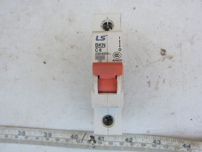 LS BKN C6 1P 6A 400V Circuit Breaker, Used