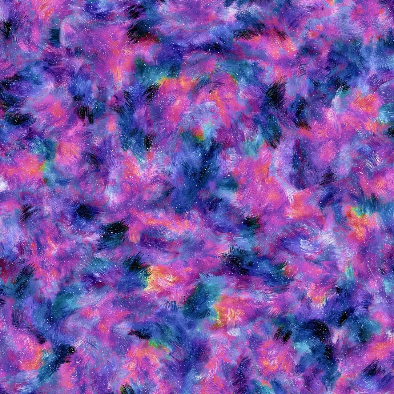 108-inch Quilter's Cotton By the Yard Furr-EE Grape Purple Navy, Pink - product detail image 1