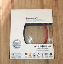 WireWorld Supernova 7 Optical Digital Cable – 0.5m (1.6ft) – Toslink Glass Fiber