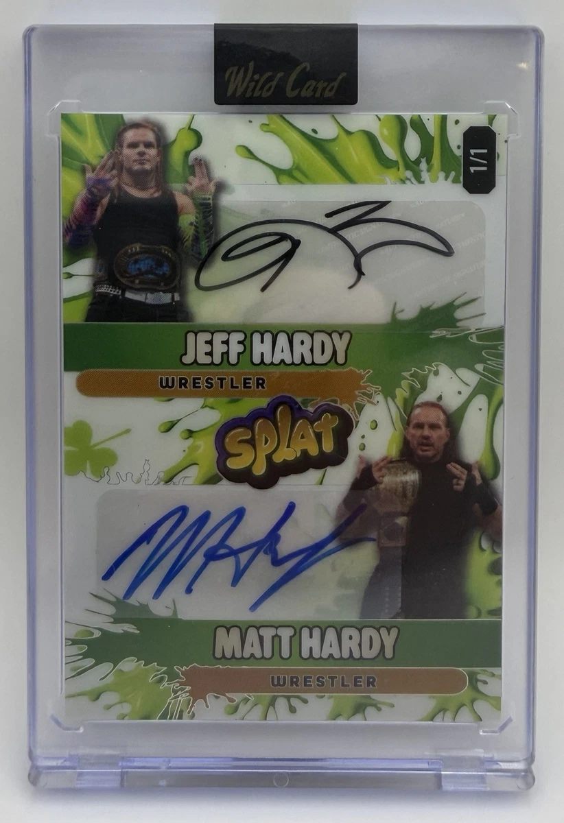 Hardy Boyz Autograph! Wild Card Lucky Splat Jeff Hardy Matt Hardy