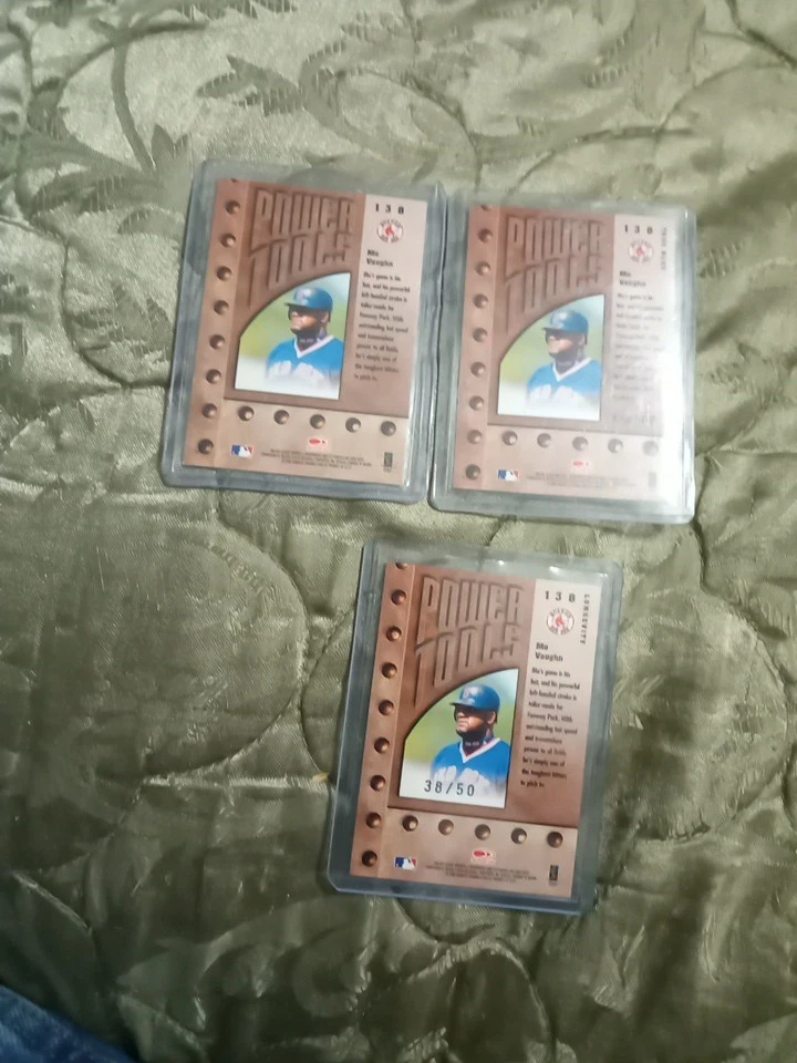 Tarjeta de longevidad Mo Vaughn 1998 Leaf Rookies & Stars #138 #38/50 súper rara  Foto 4 de 4