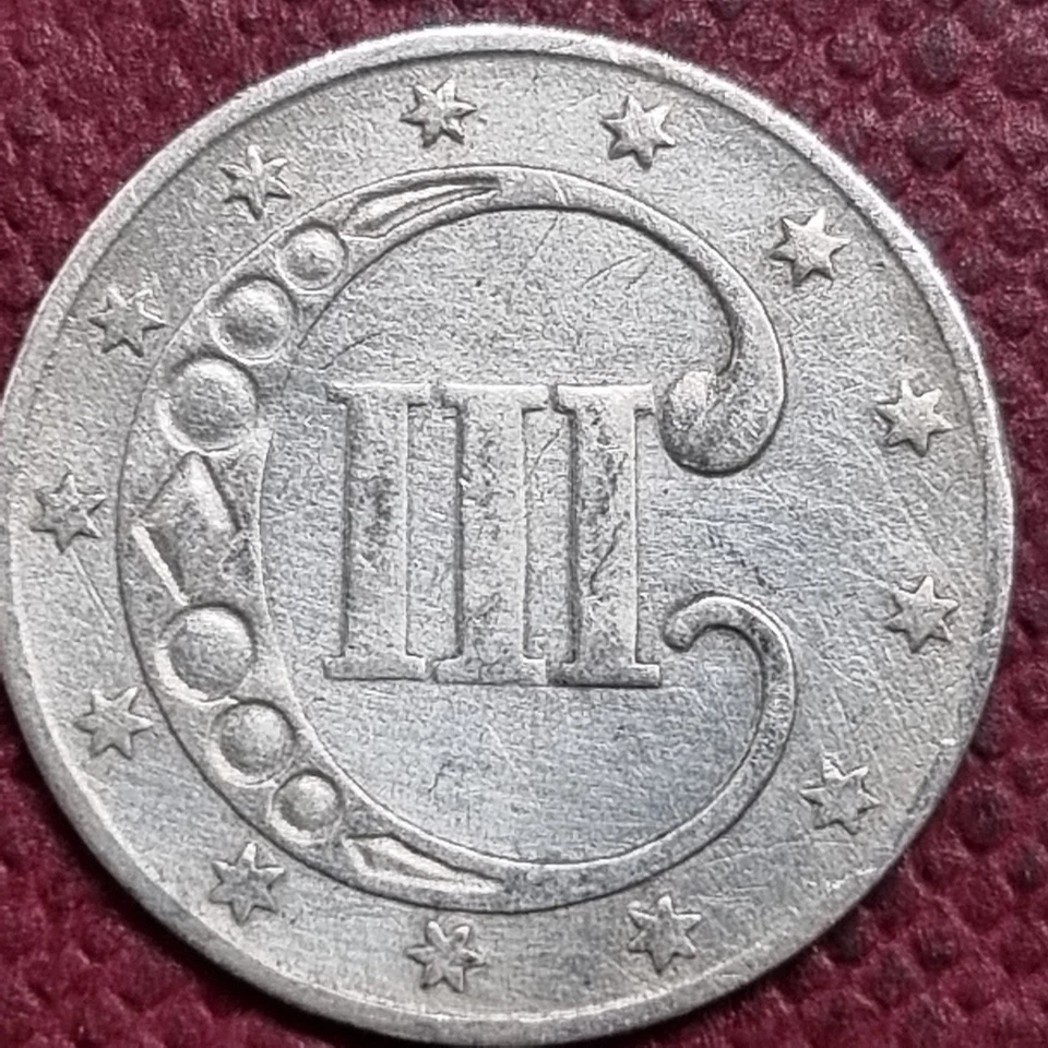 1852 Three Cent Piece 3c Silver Trime Better Grade #96626 - Image 2 of 2