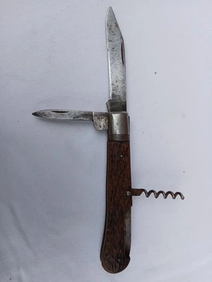 Altes Jagd Taschenmesser mit Holzgriff - Bild 1 von 4