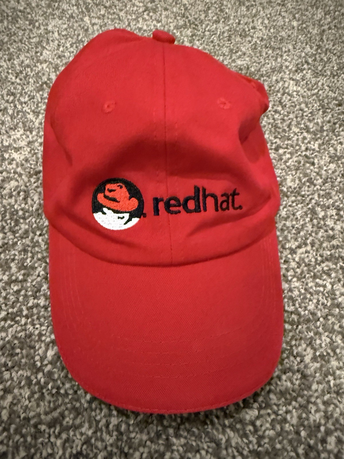 Linux Red RedHat Hat Logo Adjustable - image 1