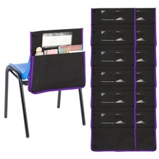 Purple Chair Pockets Length 16.5" Width 15.4" Seat Sacks, 6 Pcs