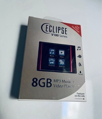 New iTunes Compatible Eclipse Red Clip On V180 Series 8 GB MP3 Music Player