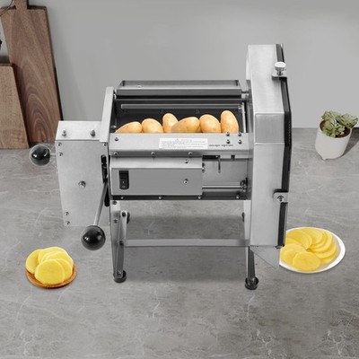 Commercial Electric Vegetable & Fruit Slicer 110V 96W Tabletop Silver