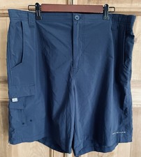 Columbia PFG Omni Shade Bahama Mens XL Shorts Swim Fishing Navy Blue UPF Protect
