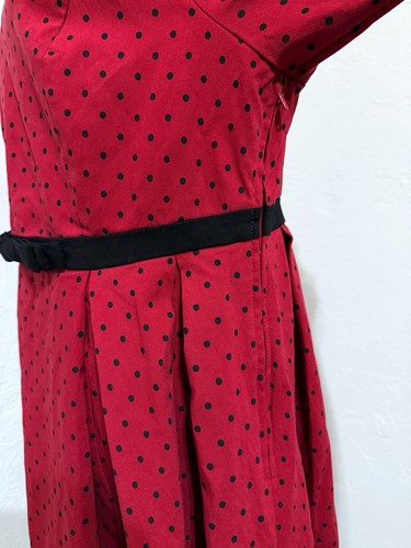 NWT Retro Chic Torrid Polka Dot Pinup Rockabilly Swing Red Midi Belted Dress 18 - Picture 6 of 8