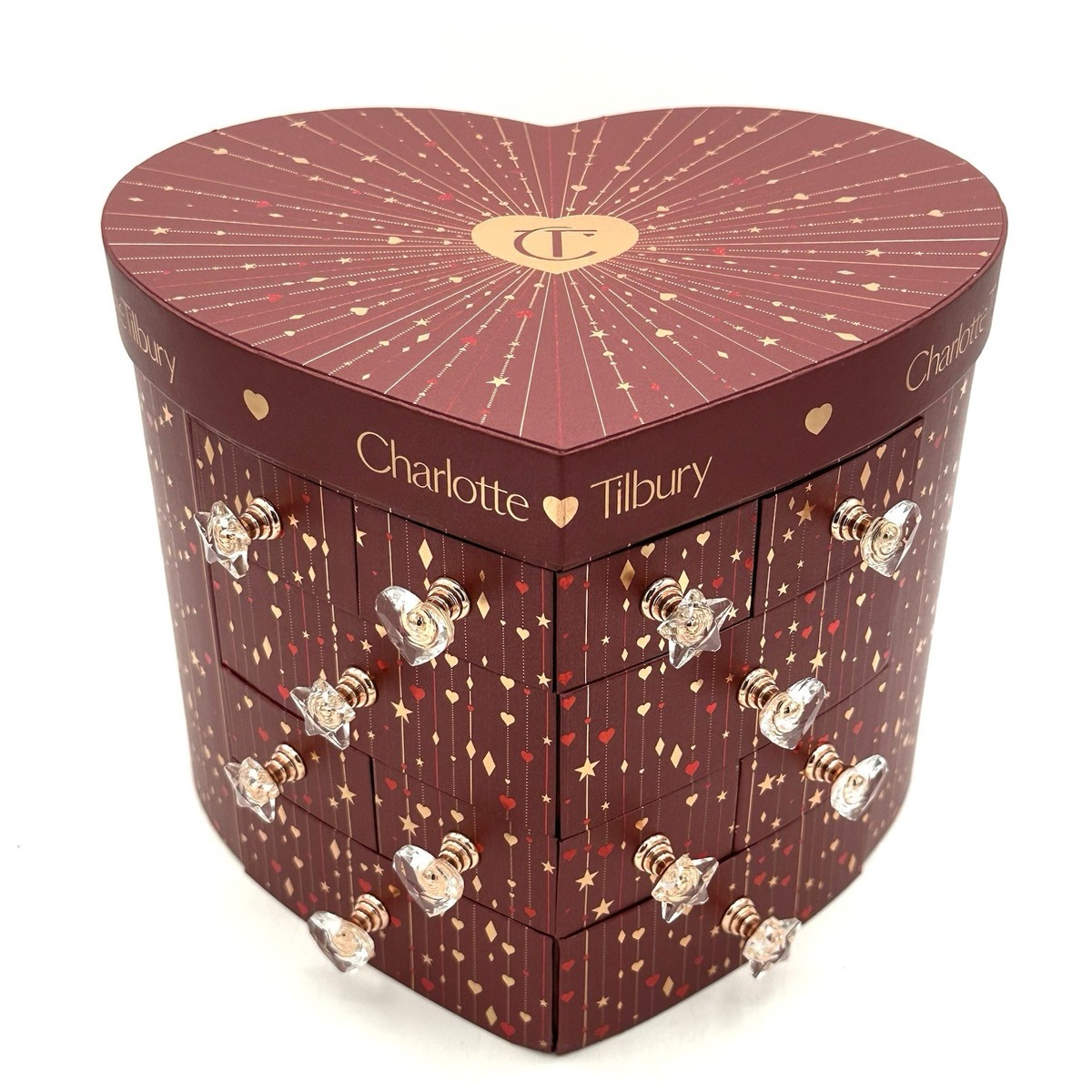 Charlotte tilbury ボックス　コスメケース CHARLOTTE TILBURY'S Advent Cosmetic Box Heart Shaped Makeup 12