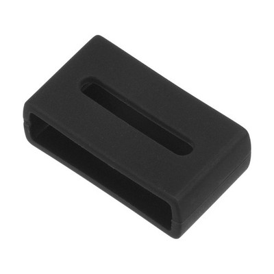 Watch Band Strap Double-sided Slotted Loops Silicone for 20mm Band, Black