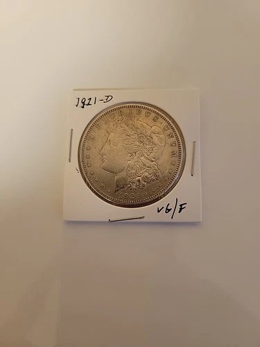 1921D Silver Morgan Dollar Coin VG/F
