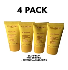 4-PACK Clarins SOS Comfort Nourishing Balm Mask With Wild Mango Butter 15mL