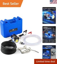 Diesel Transfer Pump Kit, 12V Kit with Nozzle Hoses, Portable Electric Fuel...
